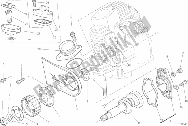 All parts for the Testa Orizzontale - Distribuzione of the Ducati Scrambler Urban Enduro Brasil 803 2017